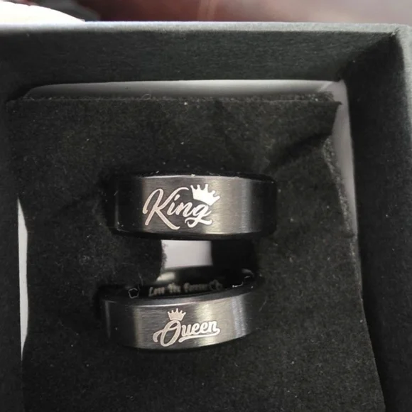 Black King and Queen Rings - Picture 1 of 3